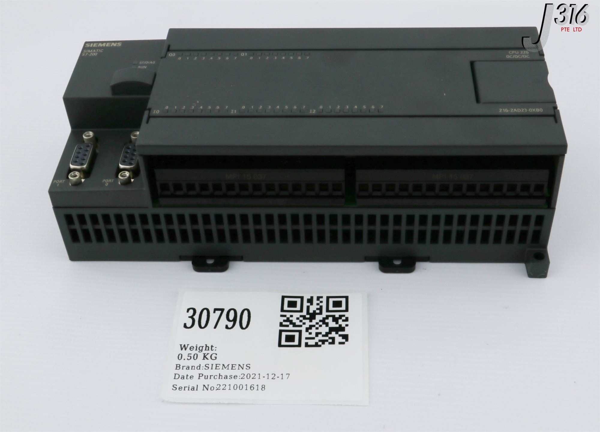 30790 SIEMENS CPU MODULE, CPU 226, SIMATIC S7-200 (NEW) 6ES7 216